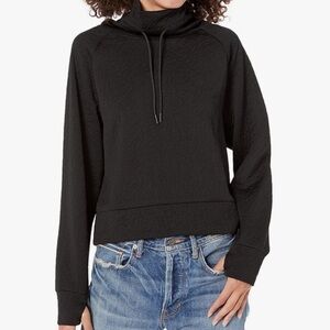 Juicy Couture Sport | Quilted Cowl Neck Cropped Sweatshirt Black (XL 16-18)
